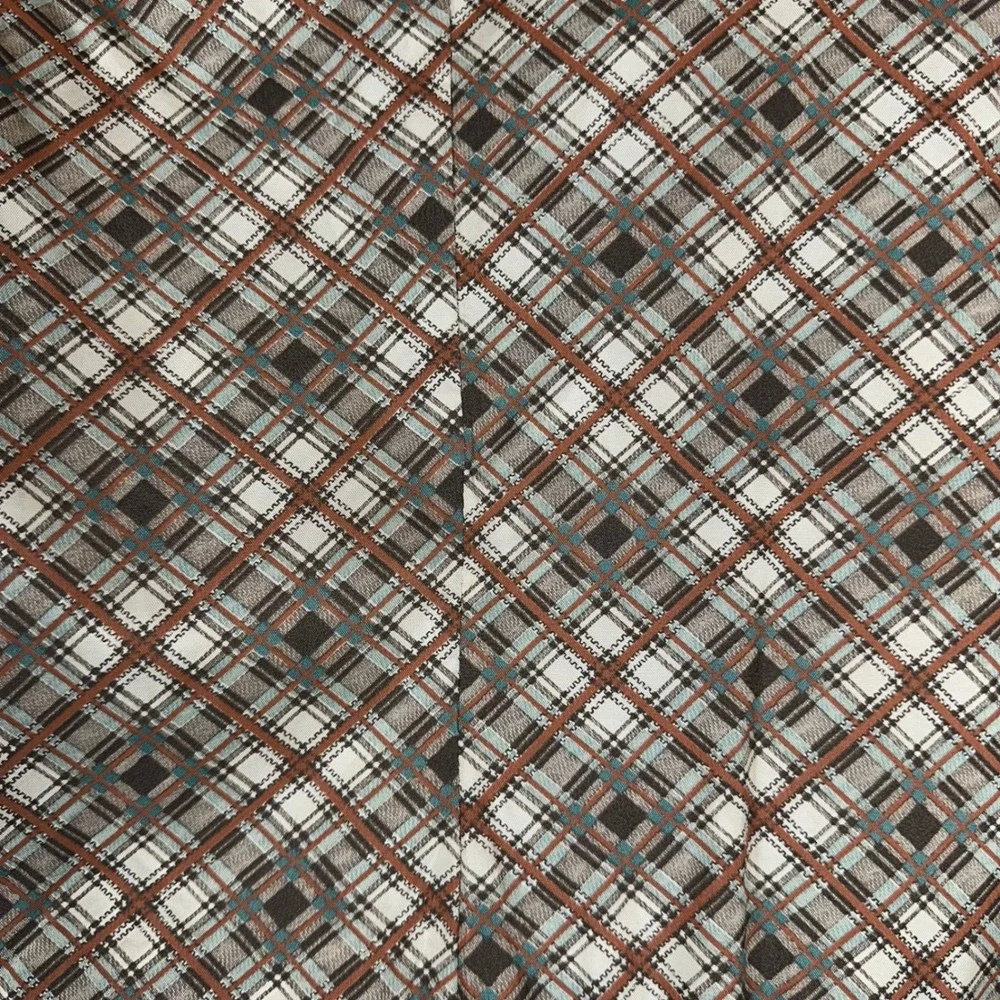 Men's Brown Plaid Back Button Vest Size M? Waistcoat Academia Unisex READ